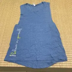 ジャザサイズ Mサイズ 青 タンクトップ believe in yourself