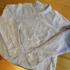 GU ジーユー　オックスフォード　ショート　シャツ　M ブルー
