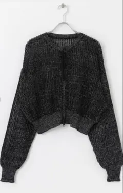 【美品・着用数回】SENSE OF PLACE ラメメッシュカーディガンFのサムネイル