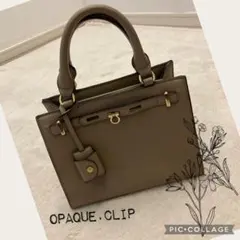 OPAQUE.CLIP ハンドバッグ bag 美品 ベージュ
