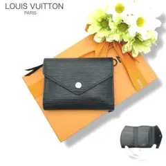 ルイヴィトン エピ ヴィクトリーヌ 3つ折り コンパクト財布 ブラック