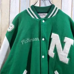M141☆デロング☆スタジアムジャンパー☆袖レザー☆90s☆USA製☆2XL