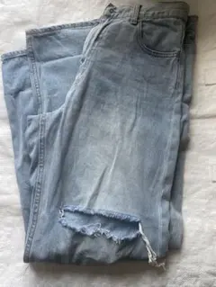 LAKOLE ダメージデニムパンツ ライトブルー Lのサムネイル