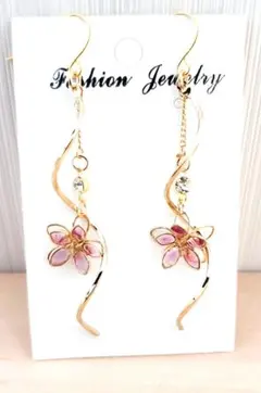 408# ピアス ハンドメイド レジン フラワー 春ピアス 夏ピアス 花