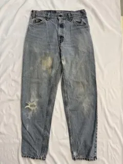 USA製 90sリーバイス550 ジーンズ W32L32 色落ちダメージ雰囲気◎