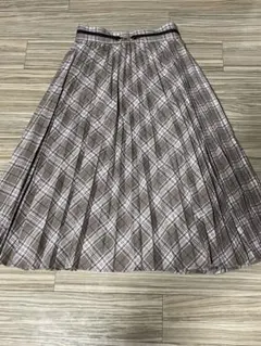 F i.n.t フィント ブラウン系チェック プリーツスカート