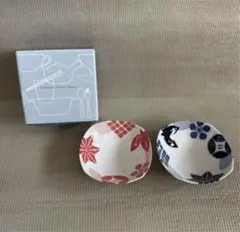 美品　たち吉　花吉祥　ペア豆鉢皿　セットのサムネイル