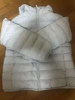 フード付きダウンコート 160サイズ ライトブルー