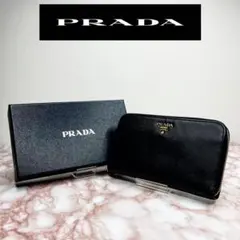 90【極美品】PRADA ラウンドファスナー　 長財布