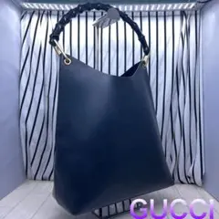 【美品】GUCCI A4収納可能バンブーオールレザーショルダーバッグ