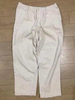 GU コーデュロイワイドテーパードイージーアンクルパンツ XL