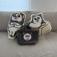 まめきちまめこ メロ クッション 2種 ＆ ボアトートバッグ セット しまむらのサムネイル