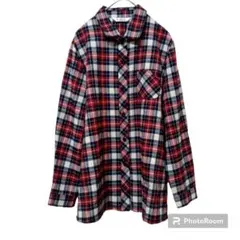 Ethnic エスニック 【M】オープンシャツ チェック 美品 レディース 古着