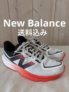New Balance ランニングシューズ ホワイト/レッド/ブラック 25.0