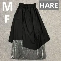 HARE ラメシアードッキングスカート ブラック アシンメトリー　アシメ　ハレF