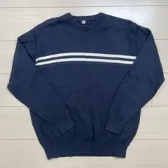 UNIQLO ユニクロ M メンズ セーター　コットン100%　ネイビー色