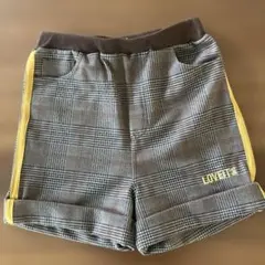 byLOVEIT ブラウン系チェック ハーフパンツ