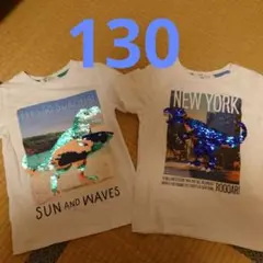 H&M　恐竜 Tシャツ2枚　 130
