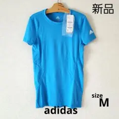 新品　adidas　アディダス　レディース　トップス　半袖　Tシャツ　ブルー　Mのサムネイル