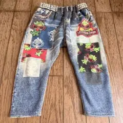 stussy デニム ハーフパンツ 刺繍 スカル ステューシー - メルカリ