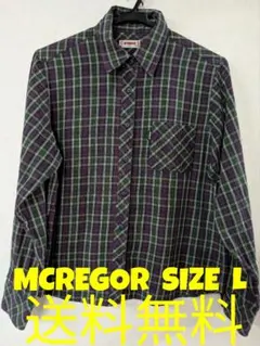 MCREGOR マクレガー 長袖 ネルシャツ マルチカラー チェック柄 L