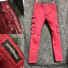 SERENEDE セレナーデ コーティング カラーパンツ ストレッチカーゴデニム