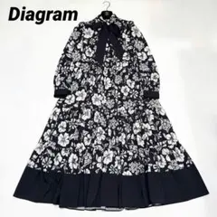【美品✨】ダイアグラム　フラワープリントティアードワンピース　36 2023年