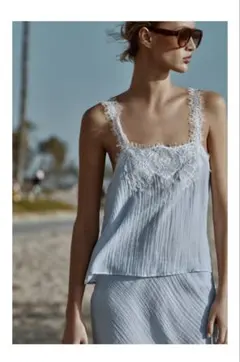 ZARA レーストリム クロップドトップス XS - メルカリ