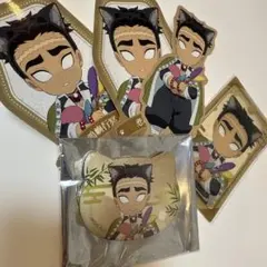 ナンジャタウン　鬼滅の刃　缶バッジ　ステッカー　悲鳴嶼行冥