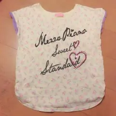 ほぼ未使用[mezzo piano] 花柄Tシャツ