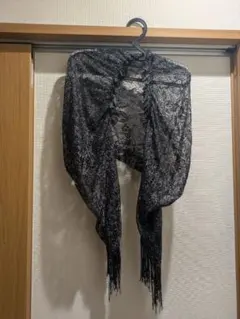 ブラックレースブライダルケープ ボレロ