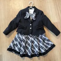 Chopin　フォーマルセットアップ 100cm 黒/白 チェック