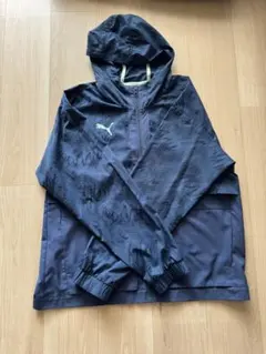 PUMA ネイビー ウィンドブレーカー フード付き