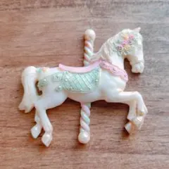 SALE⭐︎装飾雑貨 木馬 グリーン ドールハウス ミニチュア ハンドメイド