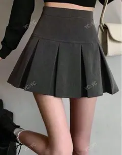 SHEIN シンプルカラー カジュアル 多用途 女性用 プリーツAラインスカート