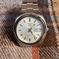 【美品】SEIKO5 文字盤白