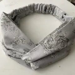 クロスヘアターバン ★くすみブルー