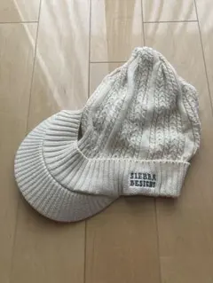 SIERRA DESIGNS ニット帽 フリーサイズ　アイボリー　白