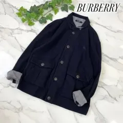 美品　バーバリーブラックレーベル　ホース刺繍　ジャケット　ストライプ裏地　L