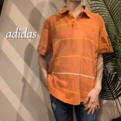 adidas パフォーマンスロゴ ボーダーポロシャツ