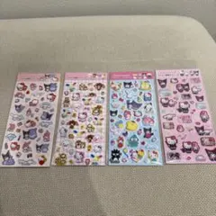 ラメ入り樹脂もりシール サンリオ 4点セット