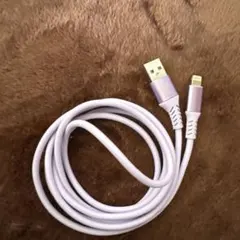 iPhone充電ケーブル1.5mシリコンパープル