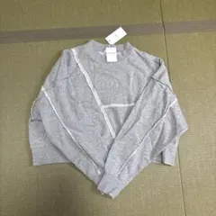 【新品未使用】ローリーズファーム　リメイク裏毛グレー トレーナー