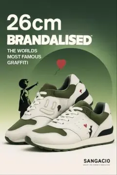 ✨️美品✨️ SANGACIO バンクシー にゅ〜ず 限定スニーカー 22.5 にゅ～ず『BONSAI』 BRANDALISED バンクシー グラフィティー
