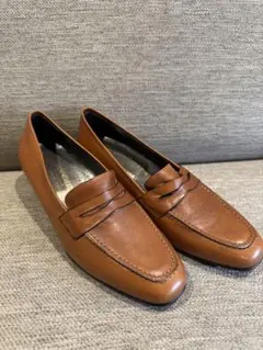 【最終値下げ品】BUCCHERI ブラウン レザー ローファー