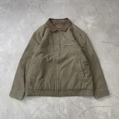90s woolrich ウールジャケット 襟レザー ウールリッチ ハリントン