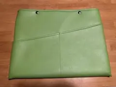 【美品】黄緑 パソコンケース／PCケース 13〜14インチ対応 両面ポケット付