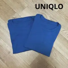 UNIQLO ドライカラークルーネックT Tシャツ　ブルー　青　サイズM