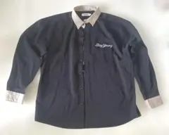 RAGOUT 長袖シャツ ブラック ベージュ バイカラー L