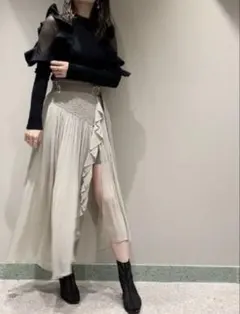 SNIDEL プリーツラップスカショーパン　サイズ０